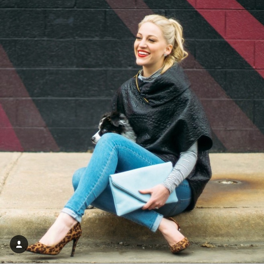Textured “leather” poncho